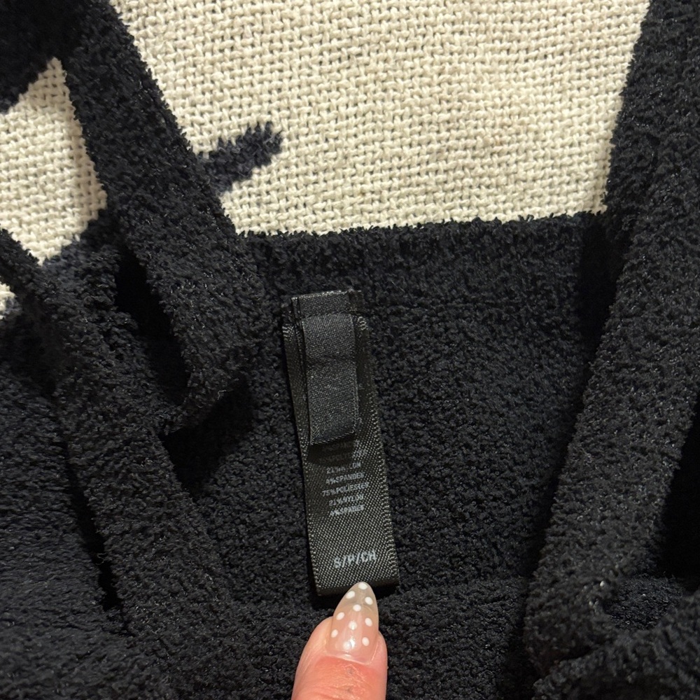 Skims Cozy Knit Drawstring Legging a Bralette Set Onyx Black XS/S - Picture 3 of 4